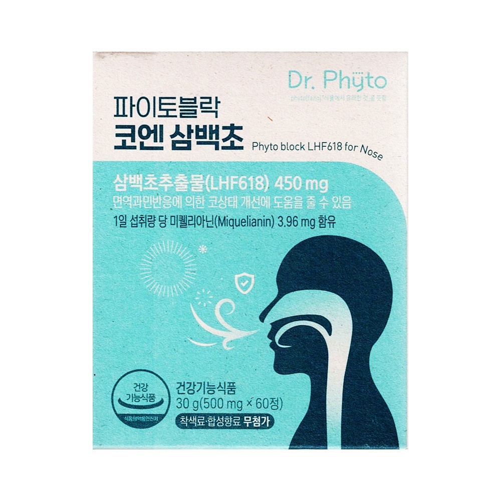 닥터파이토 파이토블락 코엔 삼백초 500mg x 60정, 1개