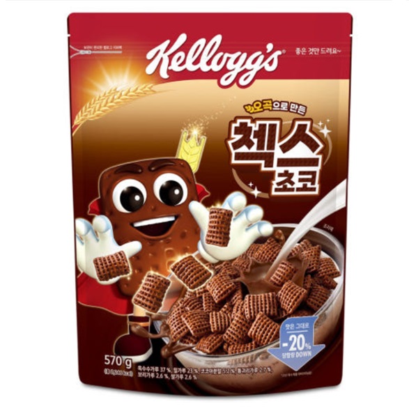켈로그 오곡으로 만든 첵스초코 , 570g, 2개