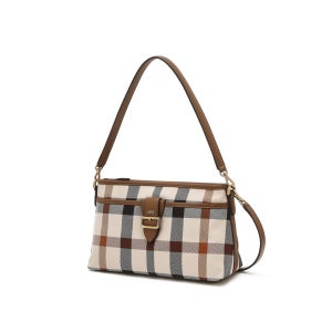 [닥스 액세서리] 고급스럽고 세련된 닥스 DAKS닥스 DAKSDAKS WOMENS ACCESSORIES 체크 가죽 배색 자카드 숄더백 선물 DCBA5F637W2