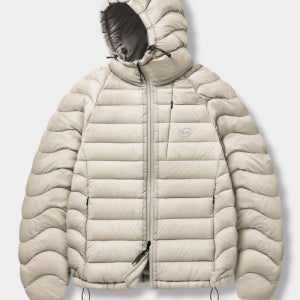 [디미트리블랙] VLAD 라이트 쉘 경량 다운 자켓_후디드 오트밀 VBE7HH02LG