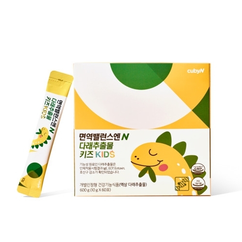 큐비앤 면역밸런스엔 <b>다래추출물</b> 키즈 10g x 60포, 1개