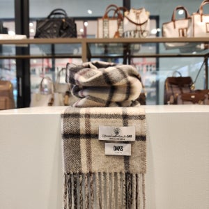 닥스 액세서리 남성 체크 캐시미어 머플러 WBMU4F705W2