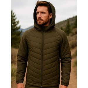 [마운티아]  남성 하이브리드 경량패딩 자켓 카키브라운 1MQJKW1001