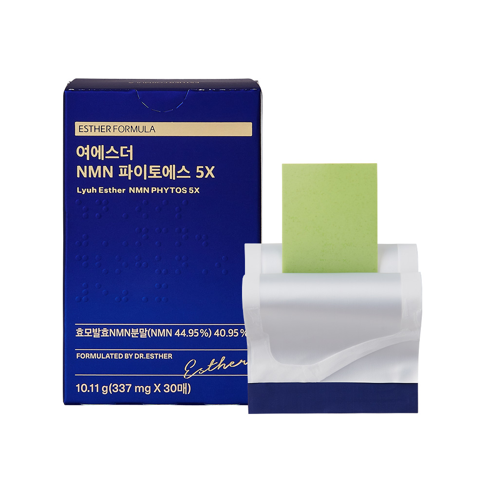 에스더포뮬러 여에스더 <b>NMN</b> 파이토에스 5X 필름 337mg x 30매, 1개