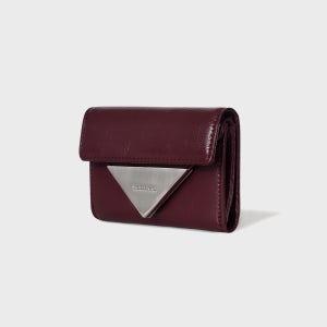 [페넥] CRINKLE TRIANGLE DOCO WALLET - DEEP CHERRY