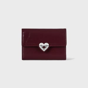 [페넥] HEARTY FLAP WALLET - DEEP CHERRY