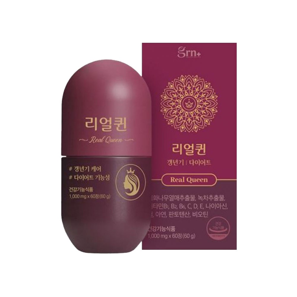 <b>GRN</b> 리얼퀸 갱년기 다이어트 60정 1박스 회화나무열매추출물