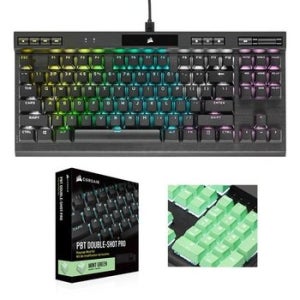 커세어 적축 기계식키보드 K70 RGB TKL+PBT 그린키캡 (WFJW32P)