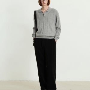 [티엔지티] Velvet-knit Wide fit Banding Pants (Black) TNPA5F203BK TNPA5F203BK