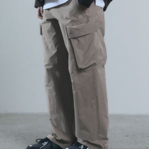 [칼라파타르] BELTED SIGNATURE WIDE CARGO PANTS - BEIGE KB3PT1216MBG