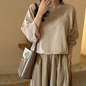 아벨린 실키 블랑 맨투맨