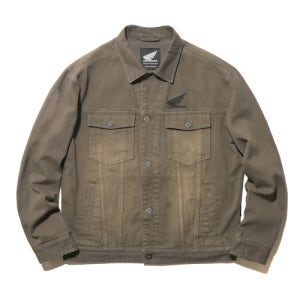 [혼다 모터사이클 어패럴] Vintage Old Denim Jacket Brown HFFIDJ301ABR
