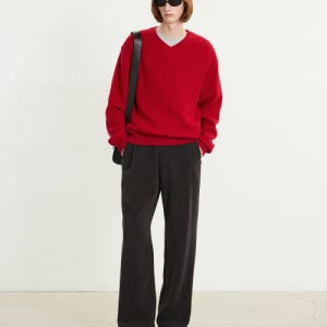 [티엔지티] Velvet-knit Wide fit Banding Pants (Grey) TNPA5F203G2 TNPA5F203G2