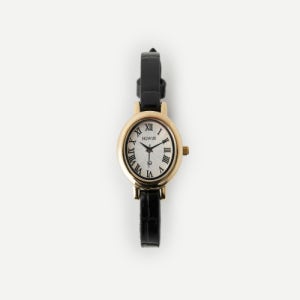 [호와스] CLASSIC ELLIPSE LEATHER WATCH (GOLD) 3071861