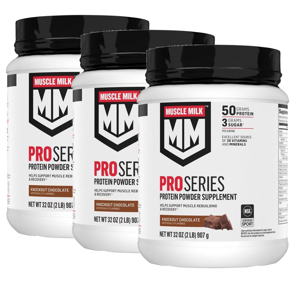 머슬밀크 프로 시리즈 50g 프로틴 파우더 녹아웃 초콜릿맛 Muscle Milk ProSeries Protein Powder  3개