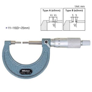 10897 스프라인 마이크로미터 111-215 0-25mm 측정 내경마이크로미터