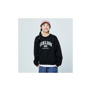 소이 [패션플러스][소이][행복한백화점][소이]블랙레터링맨투맨티 25S5455
