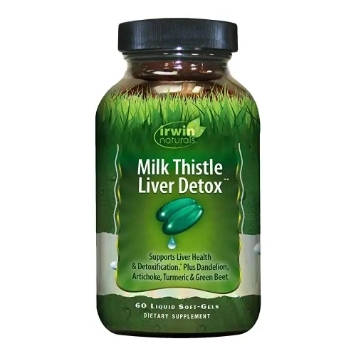 Irwin NATURAL <b>내추럴</b>s 민들레, 아티초크, 강황 및 녹색 비트 뿌리가 있는 밀크 씨슬 - 액체 소프트젤 60개