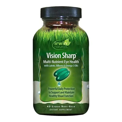 Irwin NATURAL <b>내추럴</b>s VisiON 온 Sharp 멀티 영양 <b>눈</b> 건강 루테인, 빌베리 및 오메가-3 함유 - 액체 소프