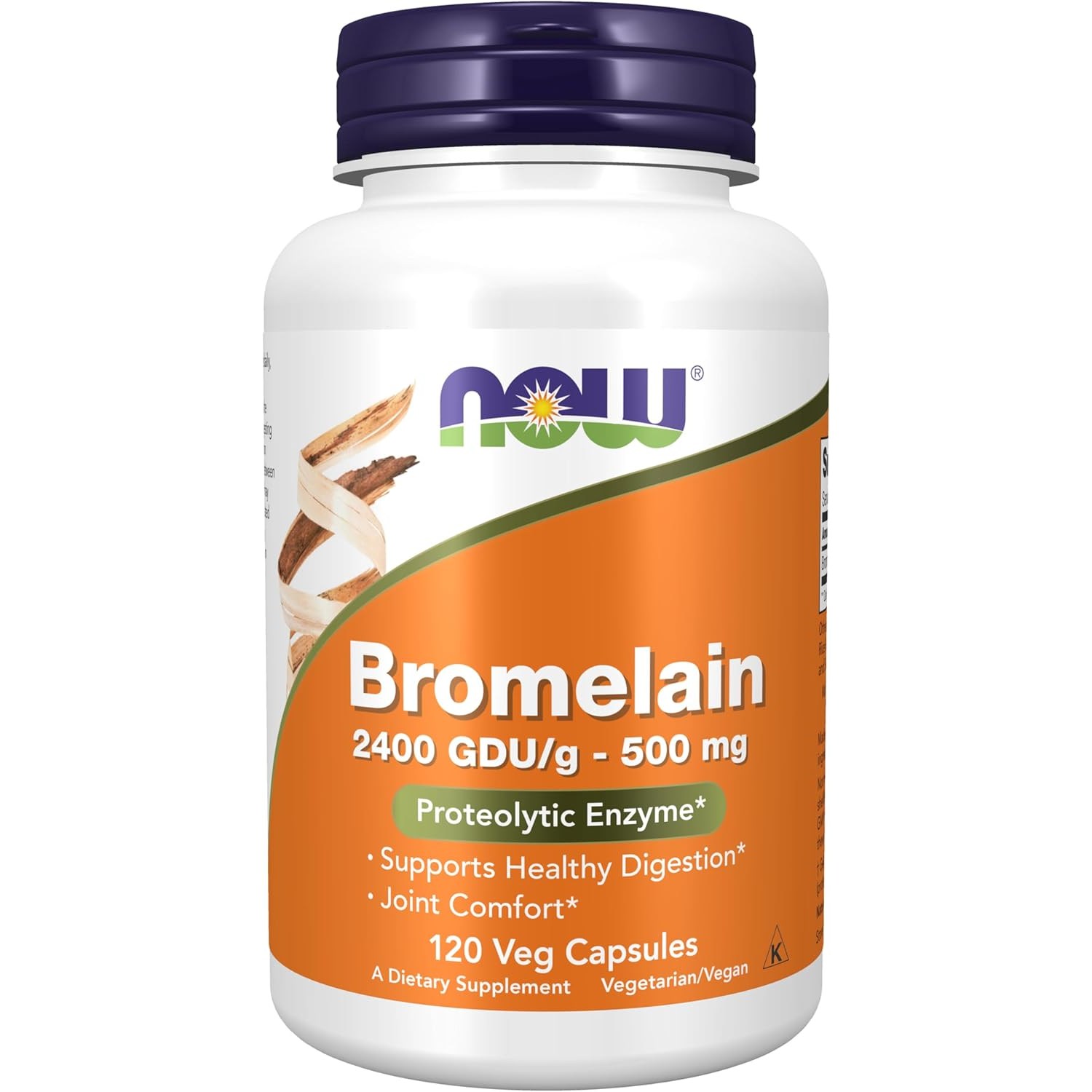 나우푸드 <b>브로멜라인</b> 2400GDU/g-<b>500mg</b> 베지 캡슐  120정  1개