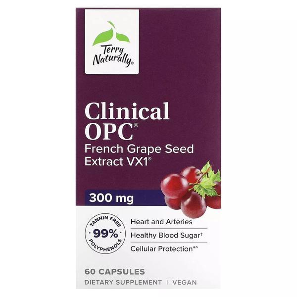 <b>테리내추럴리</b> 클리니컬 OPC 300 mg 포도씨 추출물 60 캡슐 416424