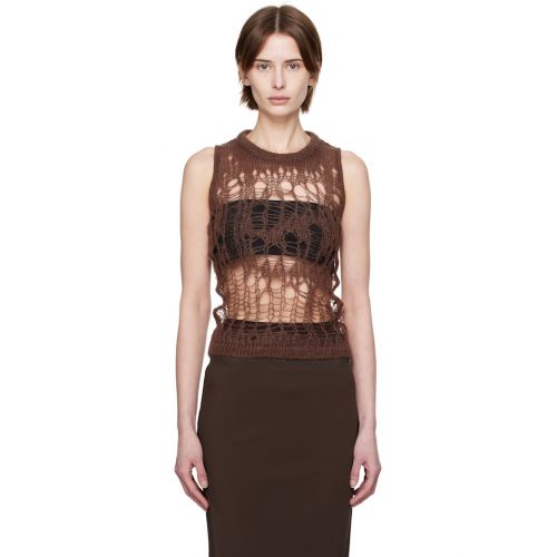RICK OWENS [릭오웬스]Brown Hollywood Spider Tank Top 251232F111035