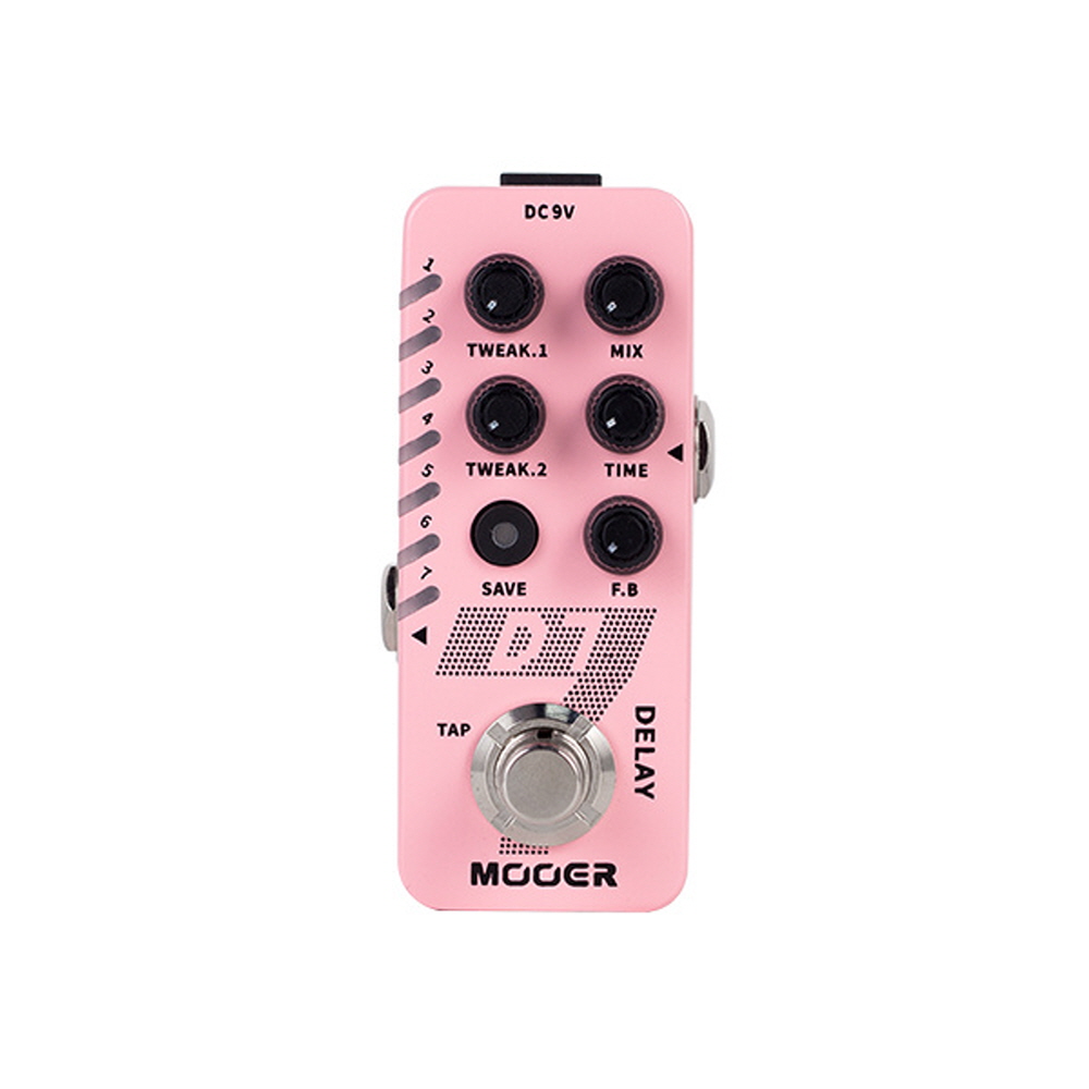 MOOER 무어 D7 DELAY 전자기타 이펙터 페달 7 딜레이 1개