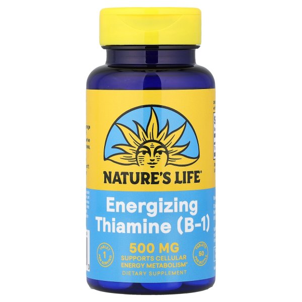 Natures Life 에너자이징 티아민(<b>B1</b>) 500mg 50정 Life (네이처스 라이프)