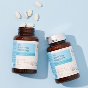 <b>팜엔탑</b> <b>마그네슘</b> 칼슘 비타민D 아연 120정(고급 칼슘영양제)1상자