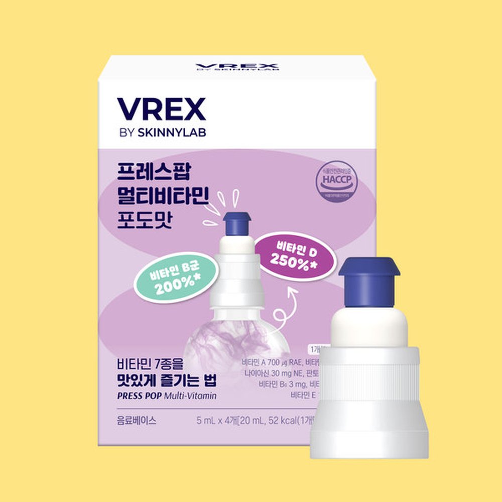 스키니랩 프레스팝 멀티비타민 포도 맛  6개  4회분