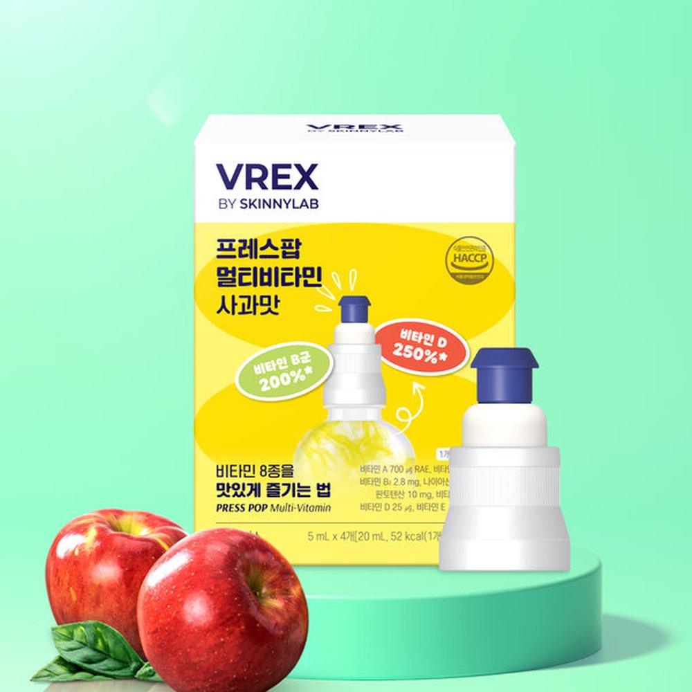 스키니랩 프레스팝 멀티비타민 사과 맛  5개  4회분