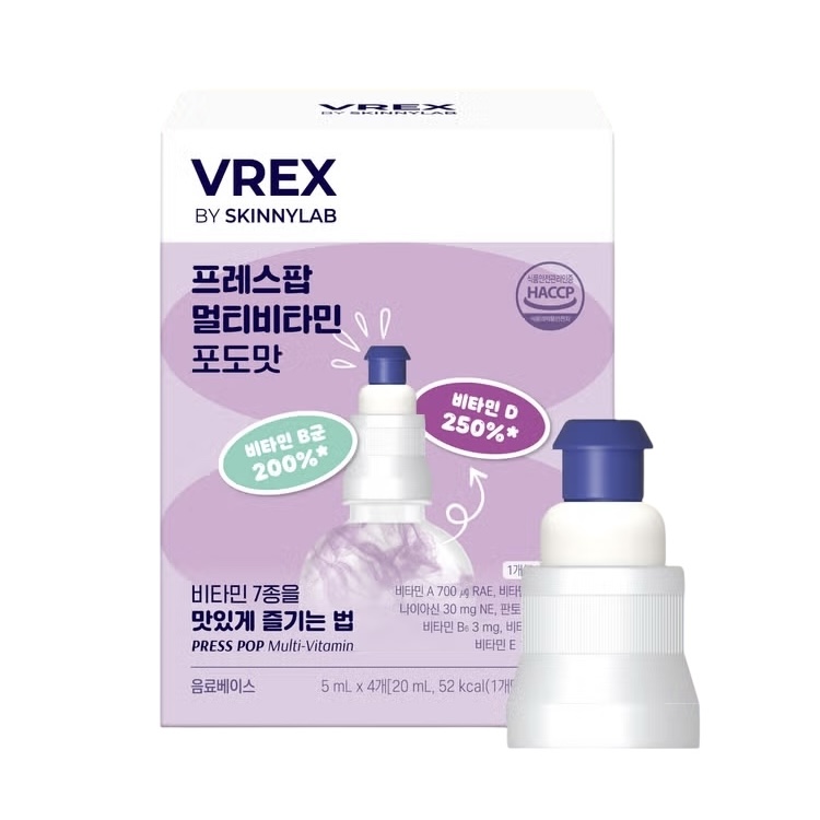 스키니랩 프레스팝 멀티비타민 포도 맛  4개  4회분