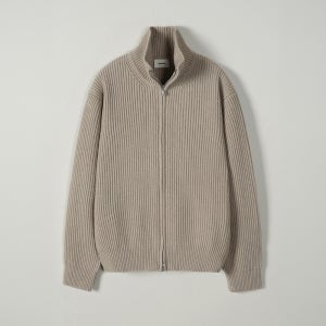 [인더로우] ROY FULL ZIP KNIT PARKA - BEIGE MELANGE