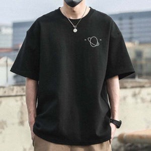 [에이치플러스몰] 젠틀맨투톤 내추럴룩 심플 그래픽 하절기 하프티 일상용 탑