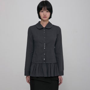 [플레어업] Dani Frill Shirts (FL-188_Charcoal)