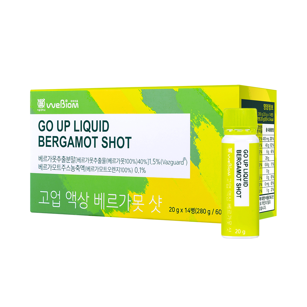 위바이옴 고업 액상 <b>베르가못</b> 샷 20g x 14개입, 3개