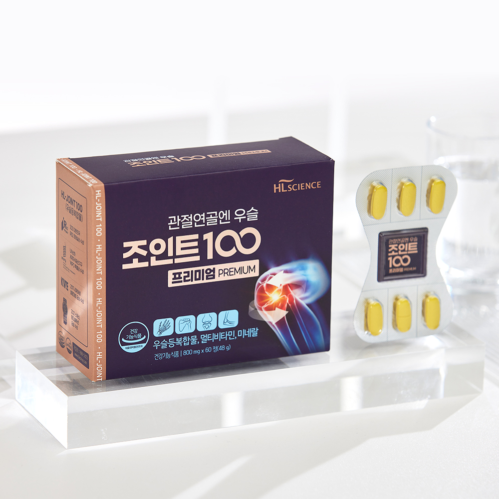 에이치엘사이언스 <b>관절</b>연골엔 우슬 조인트100 프리미엄 800mg x 60정, 2개