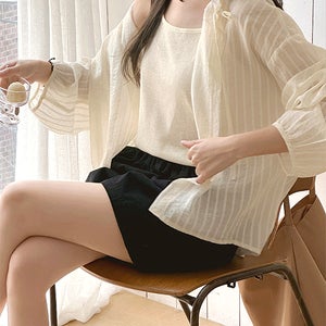 [기획특가]썸머쉘 톤온톤 여름 가을 나시+셔츠 세트(투피스 set)