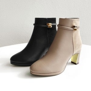 인텐스 by 엘칸토 여성 스트랩 가보시 앵클 부츠 7cm LCWA82I54V