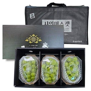 [셀러허브 식품]프리미엄 상주 샤인머스켓 선물세트 3수 2.1kg 씨없는포도 상주포도 씨없는 청포도 부모님 추...