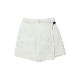 [씨엔엔 어패럴]  트래블 여성용 이지 웨이브 퀄티드 패딩 팬츠 스커트 라이트베이지_CA23TSK455LBE