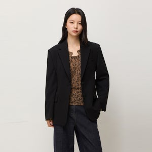 [시슬리]2025 WINTER 클리프 허리라인 싱글 자켓 SAJK33561BK