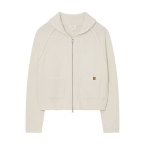 [커버낫 우먼] 우먼 울 블렌드 니트 집업 가디건 Ivory CO2504KT74IV