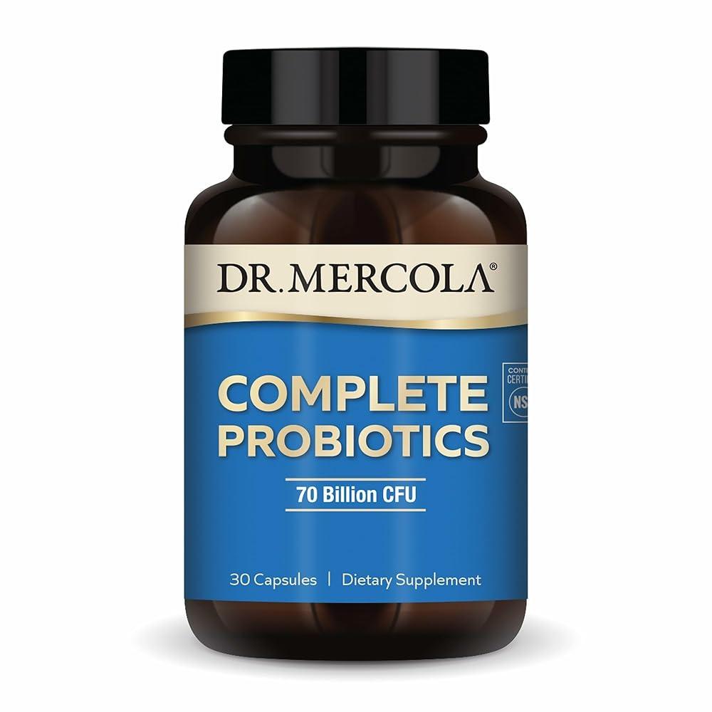 <b>Dr. Mercola</b> Complete Probiotics - 700억 CFU - 면역 및 건강 지원 - 10가지 균주 특징 - 선반 <b>안정</b> - GMO 프리 글루텐 프리 및 콩  Dr