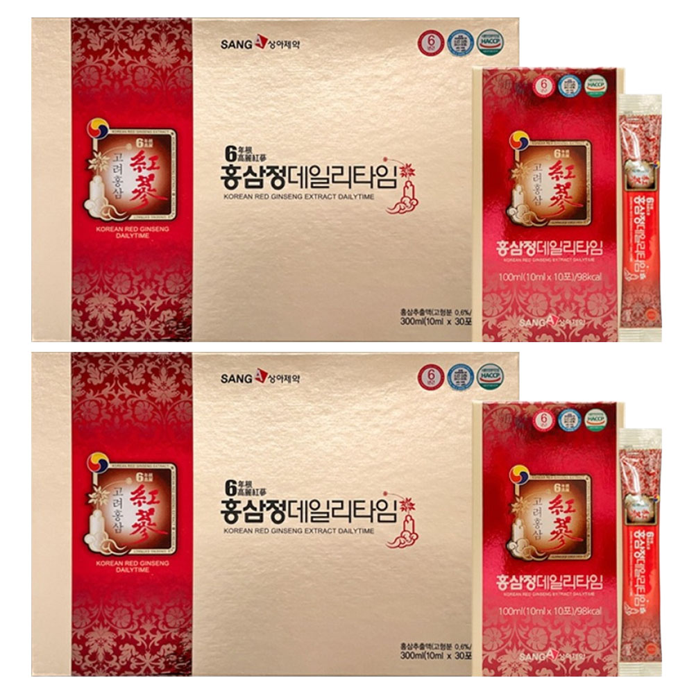 상아제약 <b>6년근 고려 홍삼정 데일리타임</b> 10p  100ml  6개