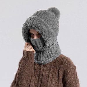 패션소품 넥워머 버블 온 탑 소프트 융털 바라클라바 데일리 기본 바라클라바 후드 기모융털
