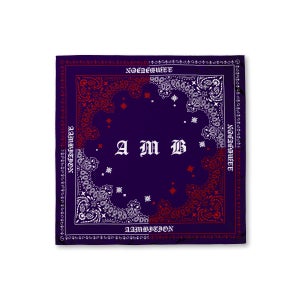 [어앰비션] (AAMBITION) Paisley Bandana Scarf Deep Purple