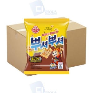 부셔먹는과자 오뚜기 뿌셔뿌셔 불고기맛 48봉 라면과자 아이간식