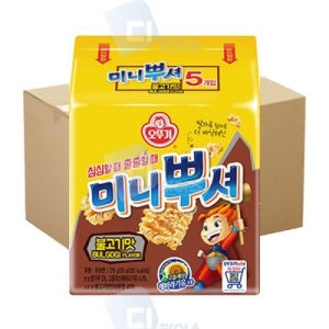 라면과자 오뚜기 미니뿌셔 불고기맛 60개입 5개x12입 라면땅