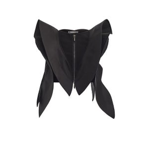 마티체브스키 블랙 새틴 유니콘 웨이브 톱 TO5587/24